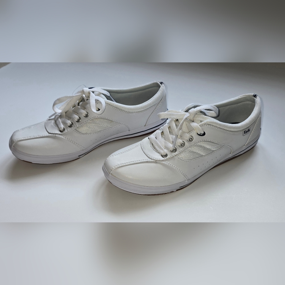 Women's Keds Ortholite Memory Foam White Leather Sneakers 8.5 M - Picture 4 of 8